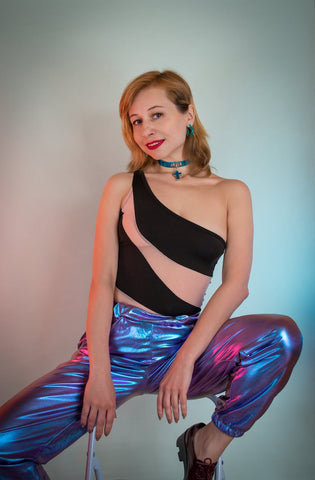 club space metallic pants