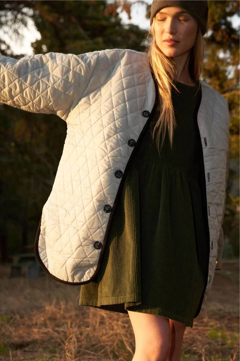 la relaxed upcycled quilted jacket