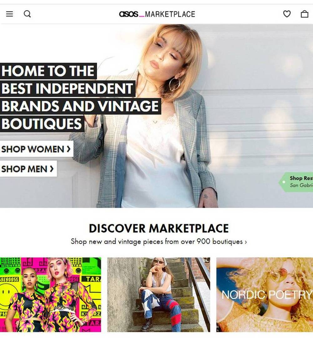 asos marketplace sell used clothes