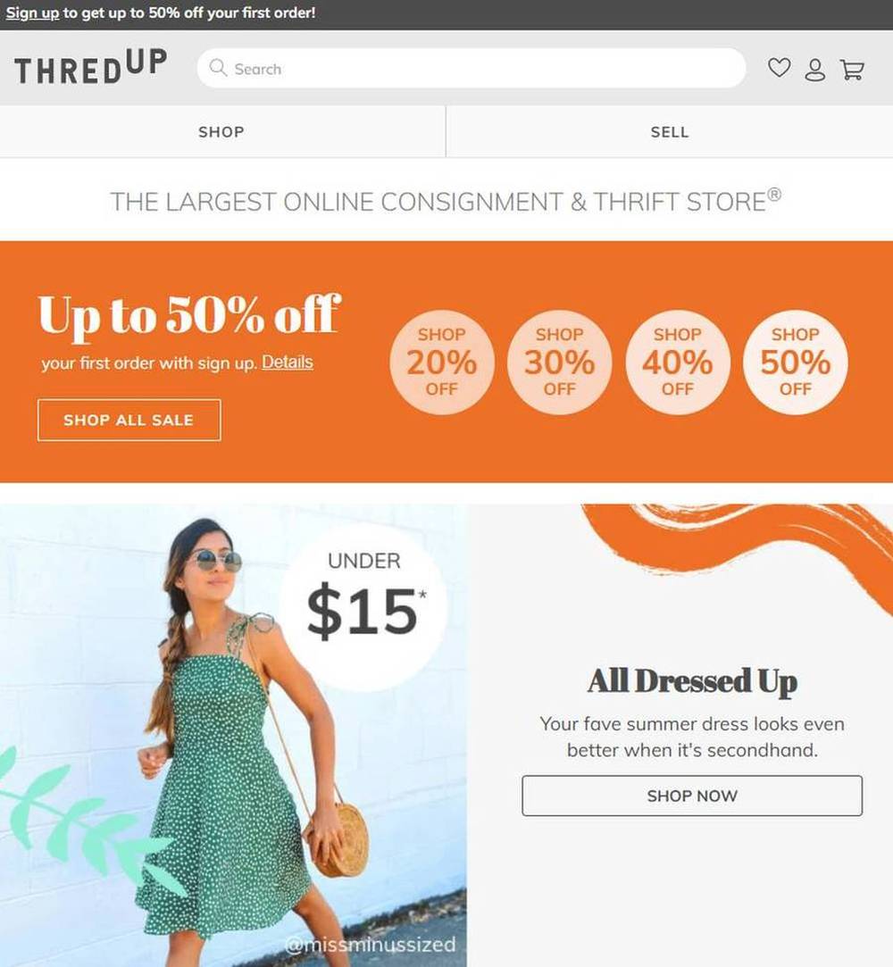 thredup sell used clothes money