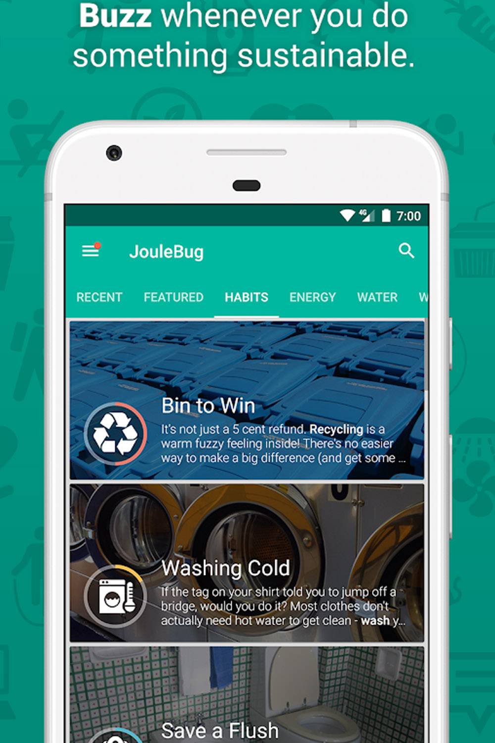 Joulebug App mit Tipps für einen nachhaltigen Lebensstil
