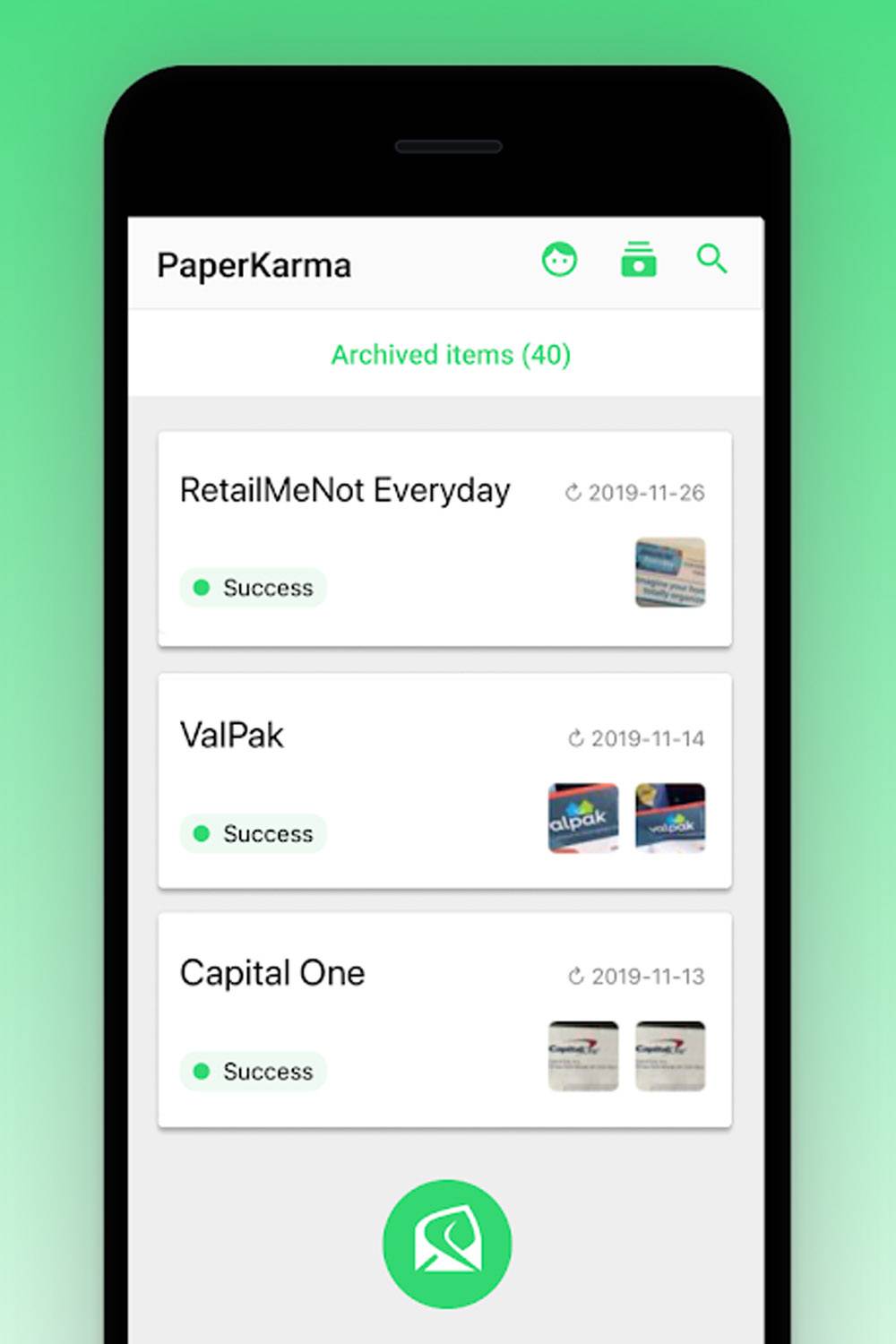 Paperkarma Junk-Mail nachhaltige App
