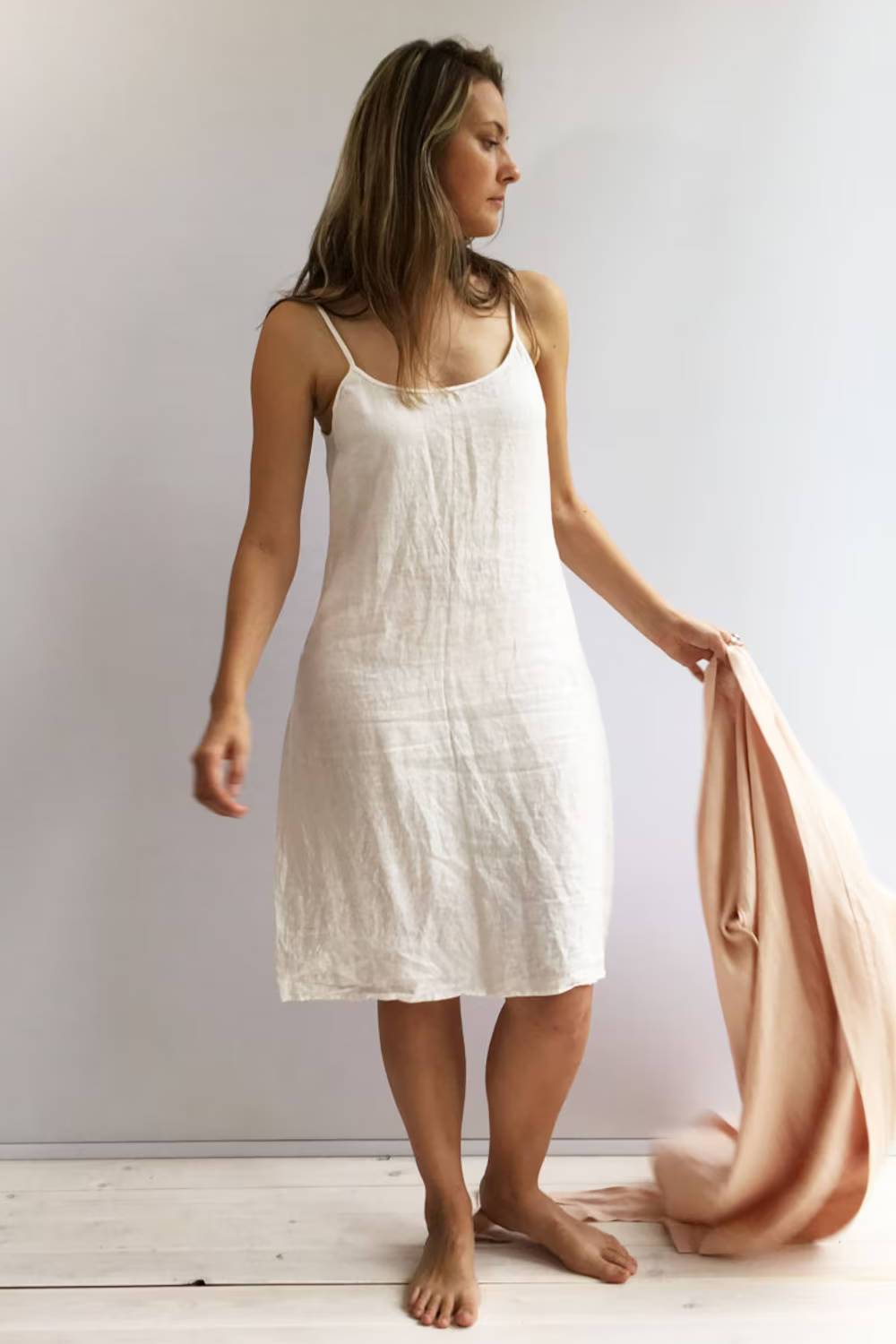 linenbee sustainable slip dress