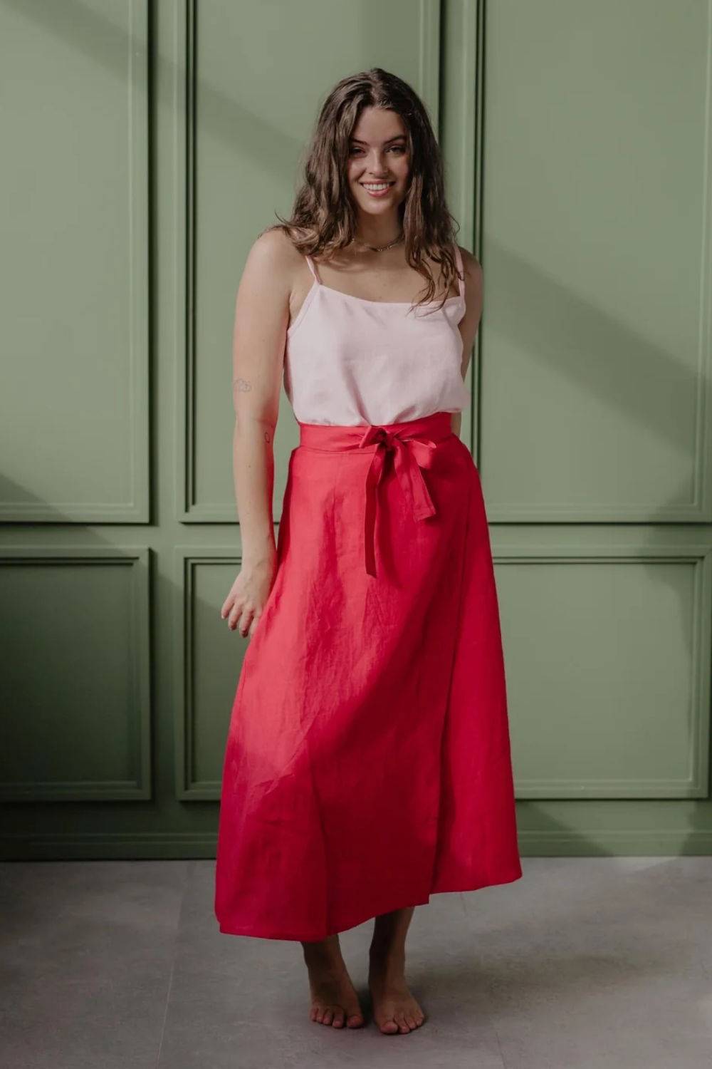 amourlinen ethical wrap skirt