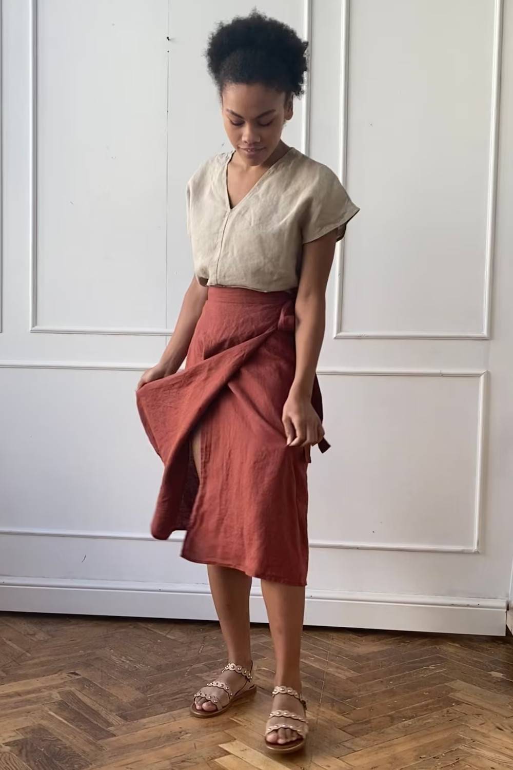 etsy sustainable wrap skirt