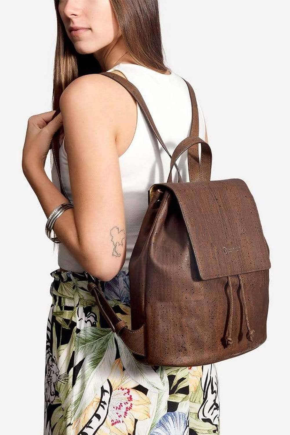 corkor vegan leather backpack