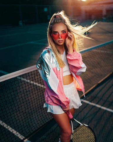 woman sunglasses tennis