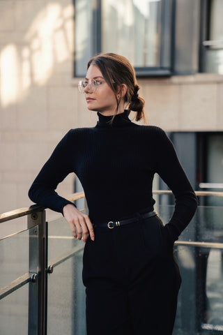 woman turtleneck