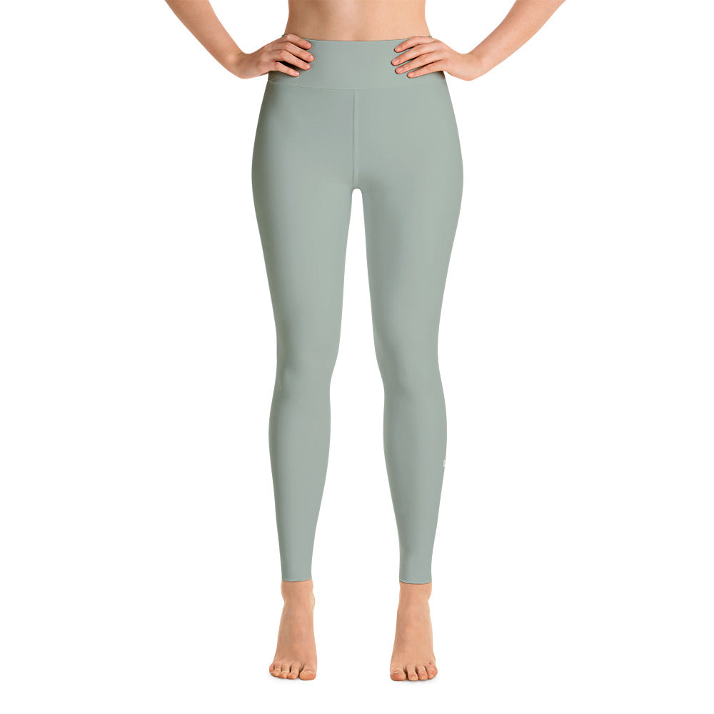 green yoga leggings