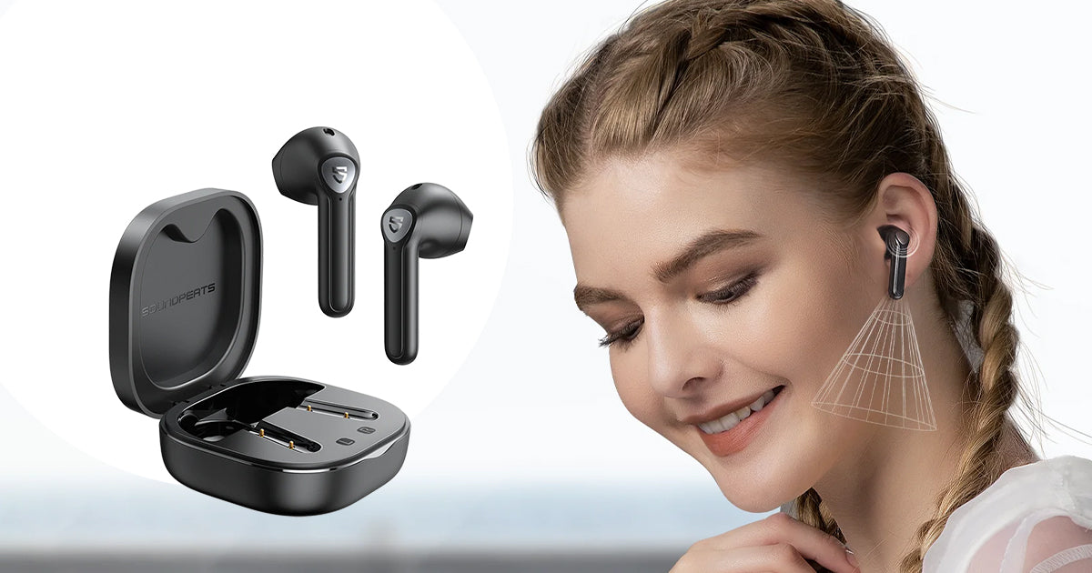 women wearing SoundPEATS TrueAir2 True Wireless Earbuds