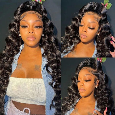 Loose Wave 6x5/13x4 Easy-Wear Lace Frontal Human Hair Wig Natural