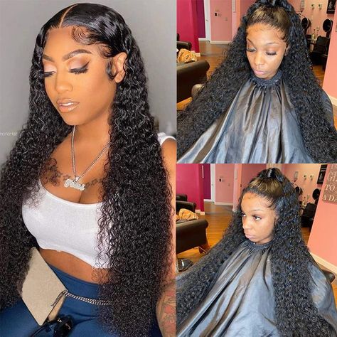 Deep Wave 13*4 Lace Frontal Wig Undetectable Transparent Lace Human ...