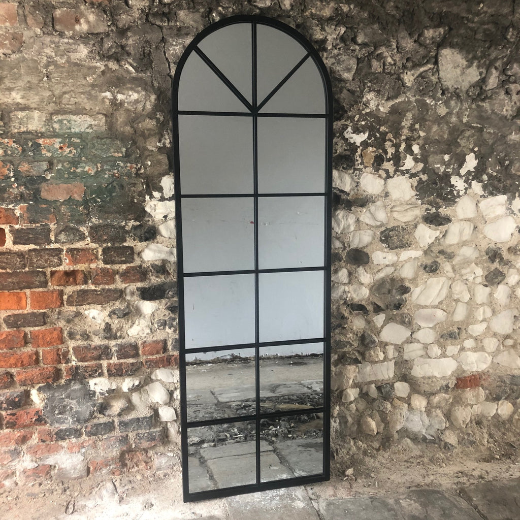 large black arch mirror