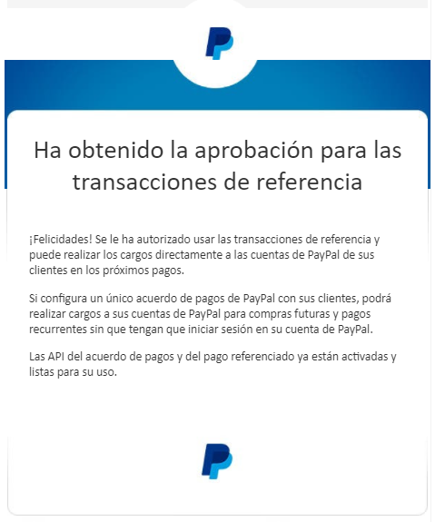Mail de autorización Paypal - Suscripciones de nuevo disponibles en México con Shopify y Paypal