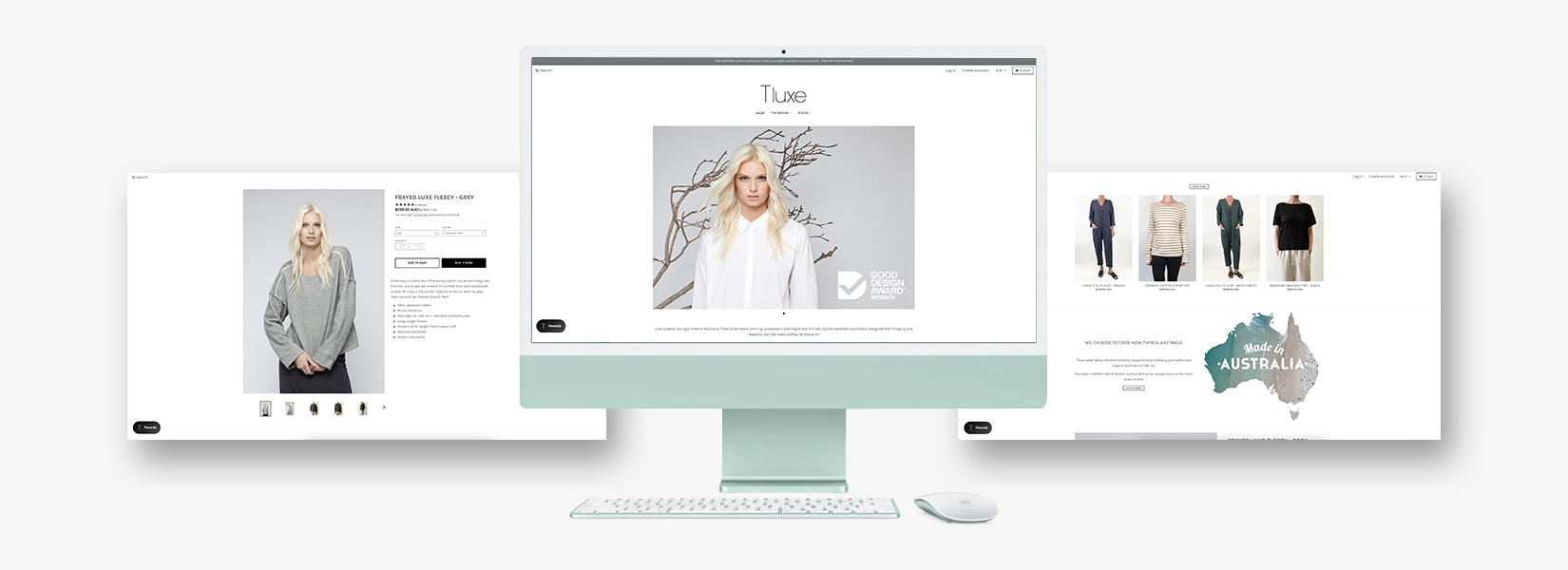 Tluxe es una tienda de ropa en Shopify para inspirarte este 2021 - doos estudio Shopify eCommerce Experts