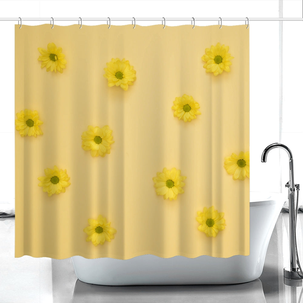 Yellow Daisy Shower Curtain The Design Alley