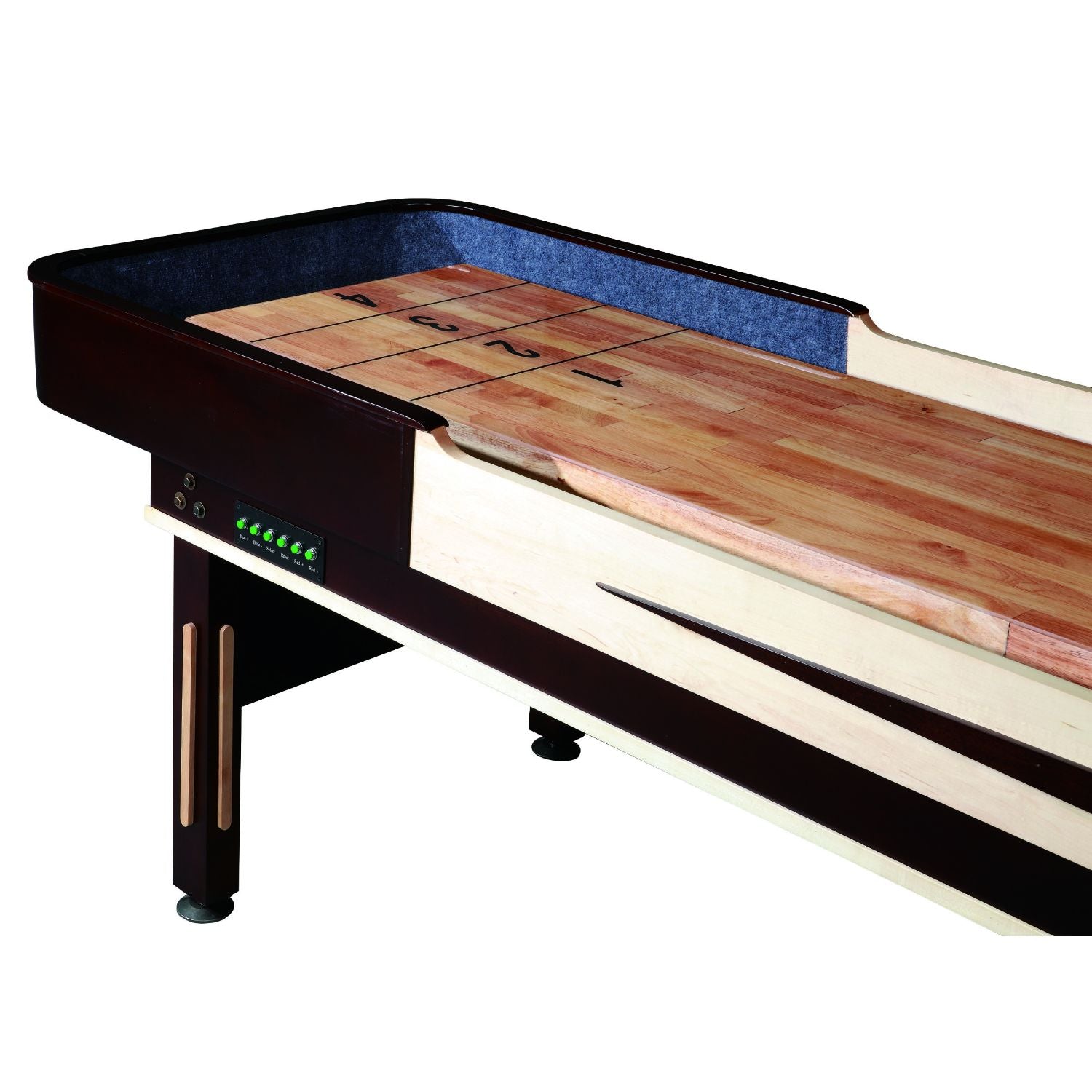 shuffleboard table with electronic scoring