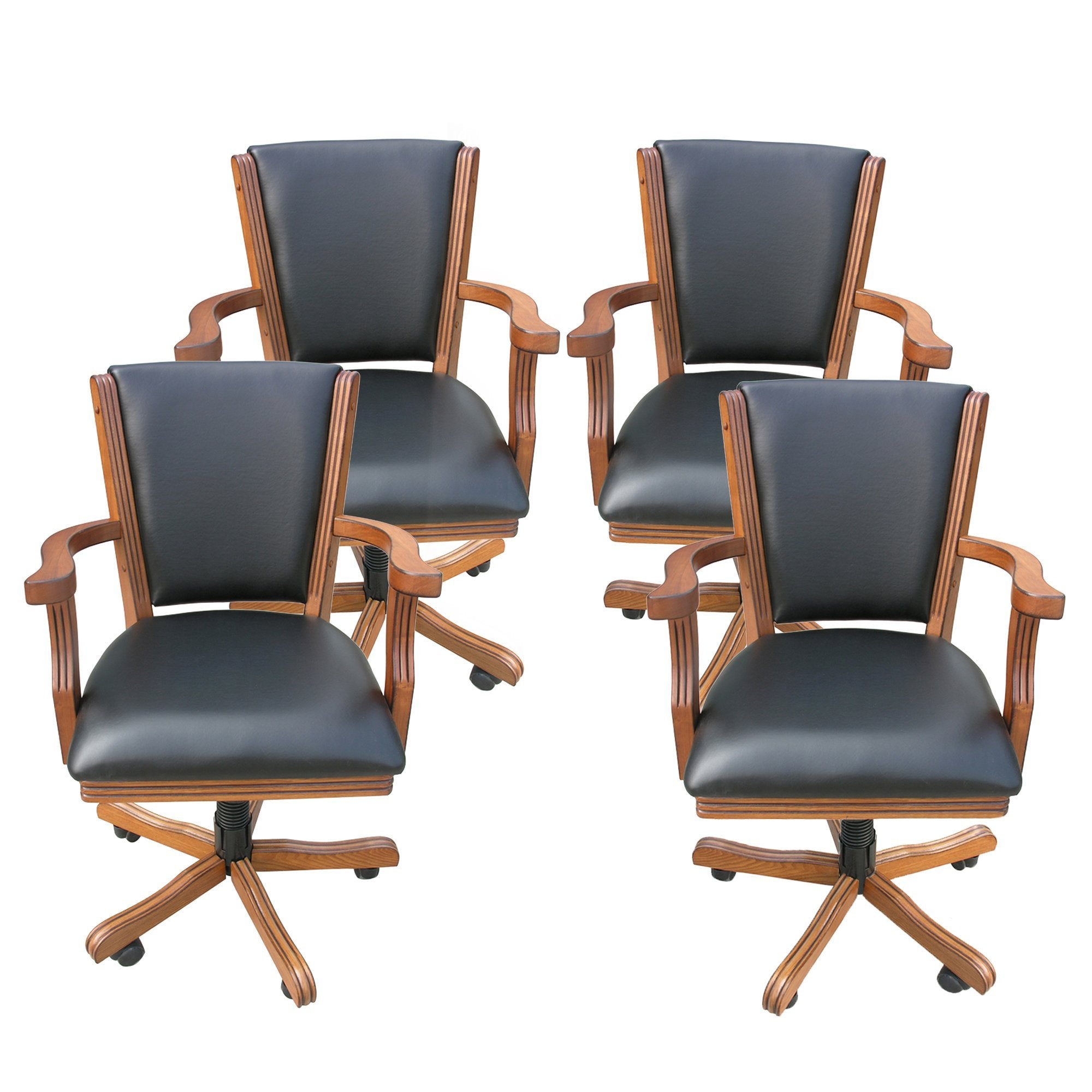 oak swivel chairs with arms