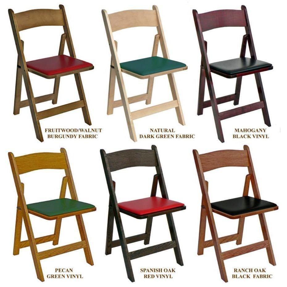 Folding Poker Table Chair - 6 Wood Finishes Available by ...
