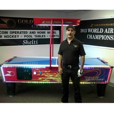 Shop Gold Standard Games Gold Flare Home Elite Led 8ft Air Hockey