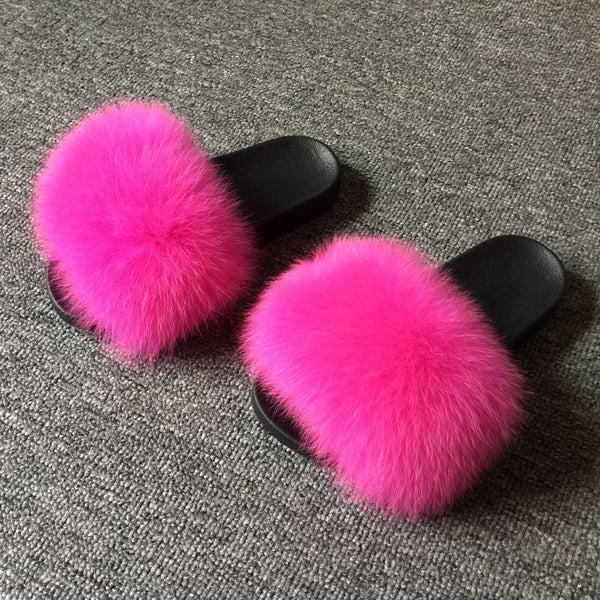 pink furry slides