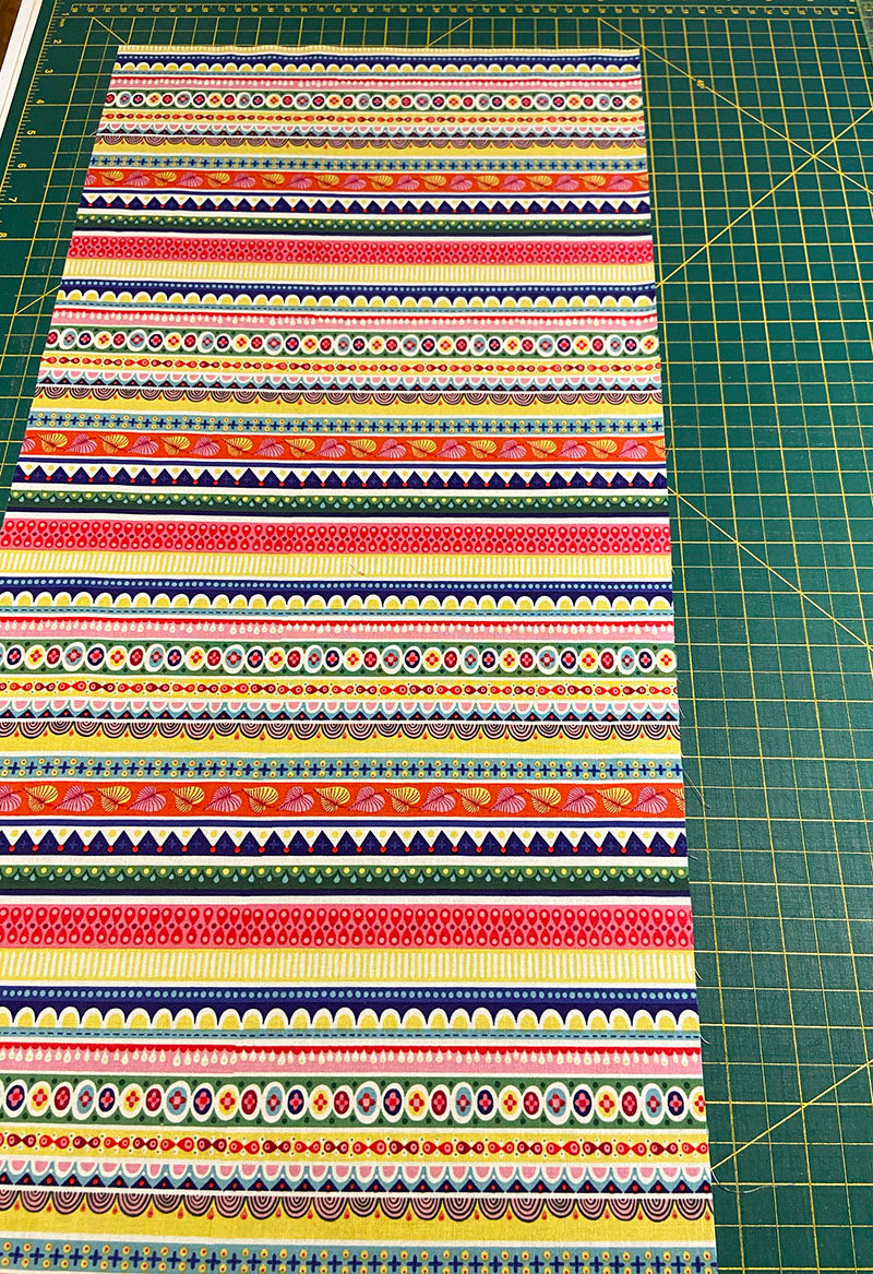 cuff fabric laid out for assembly