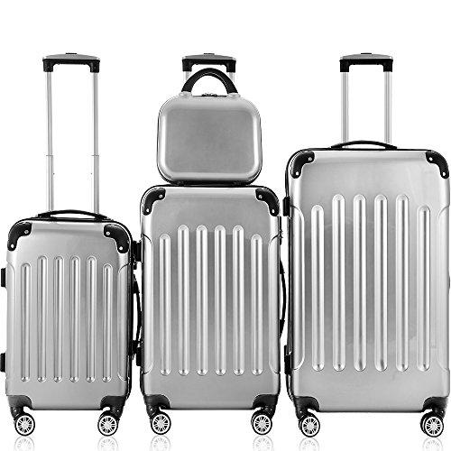 4 wheel lightweight suitcase set