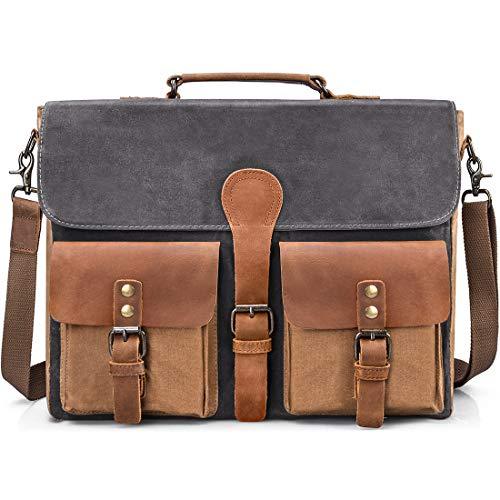 NEWHEY Mens Laptop Messenger Bag 15.6 inch Water Resistant Leather Sho – High Quality Store ...