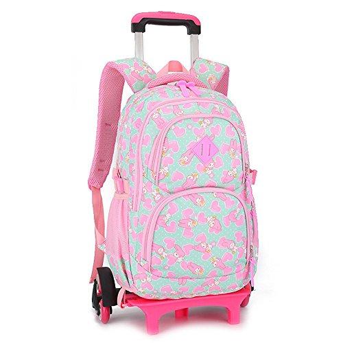 Triple-Wheel Trolley Backpack for Children Fashion Heart-Shaped Patter – High Quality Store ...