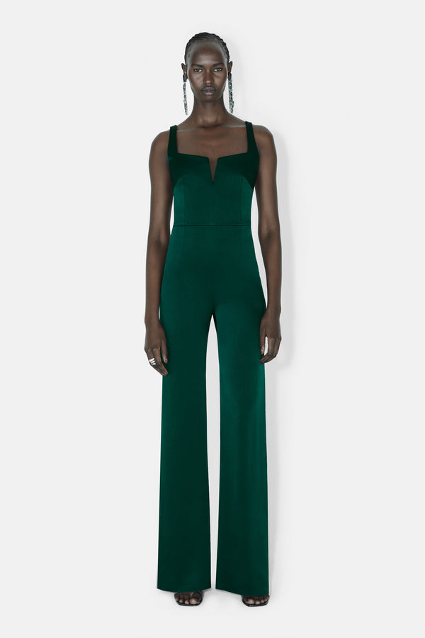 Firth Hunter Green Crochet See-Through Top Jumpsuit – Chic Couture Online