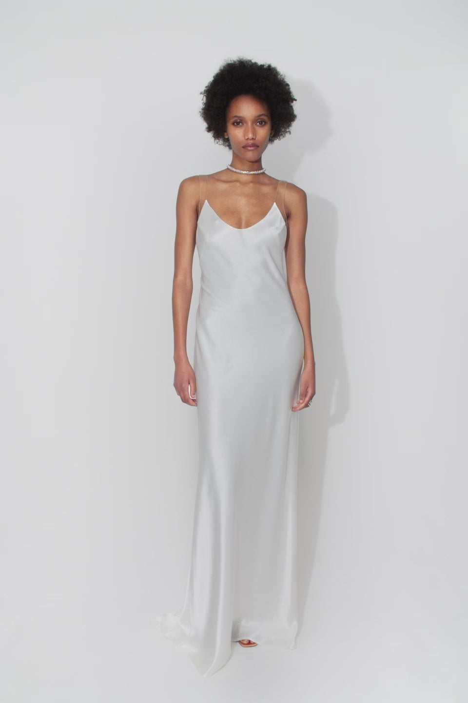 Praiano Bridal Slip Dress - White – Galvan London UK
