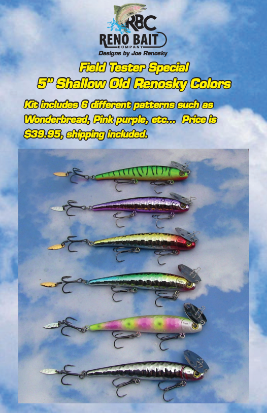 Renosky Lures LLC. J.R.'s Crippled Shiner 4 Fishing Lure Carded Pack 