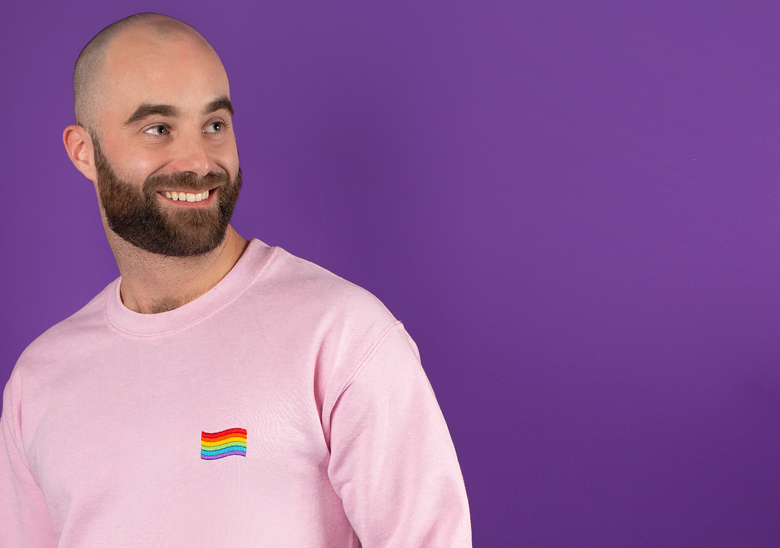 LGBT Flag embroidered rainbow pride sweater