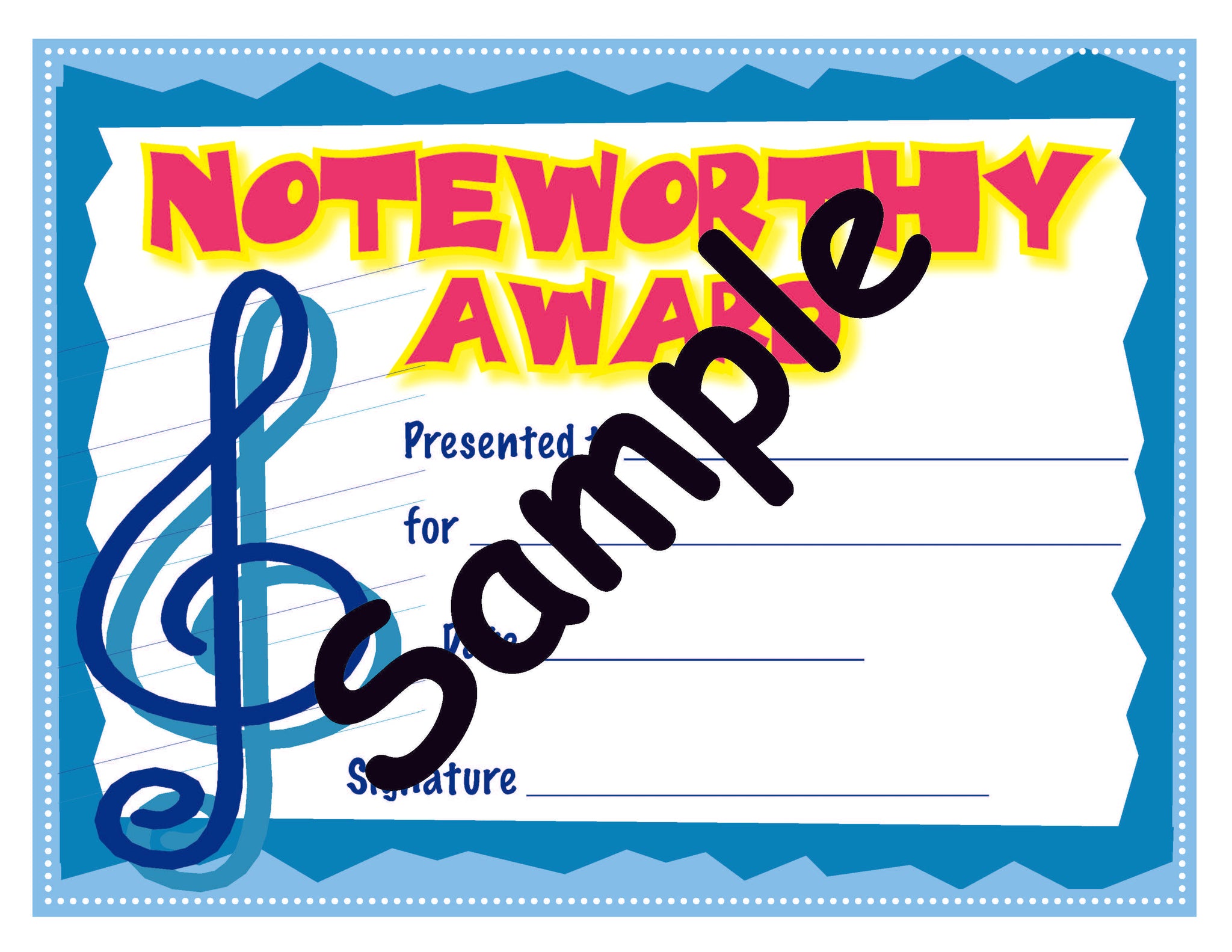 sample noteworthy characteristics