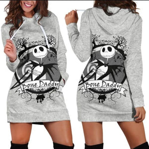 Jack Skellington Hoodie Dress Sweater Fashion Disney Dress Sweatshirt - Golden Elephant Fashion Design