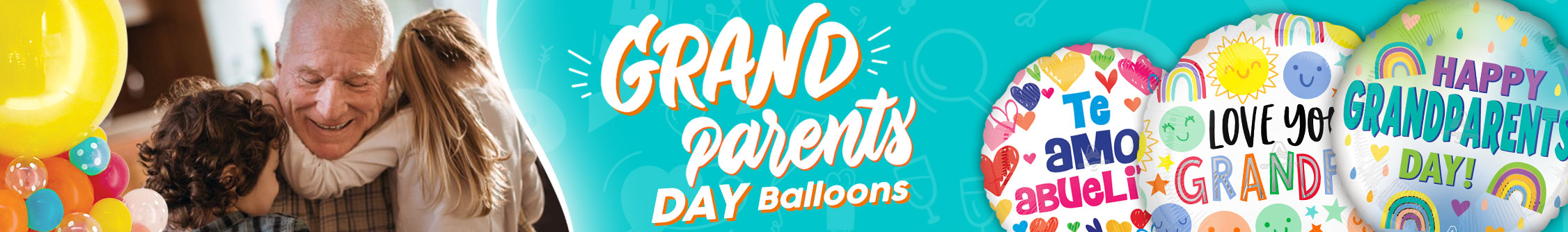 Grandparents Day Balloons Banner