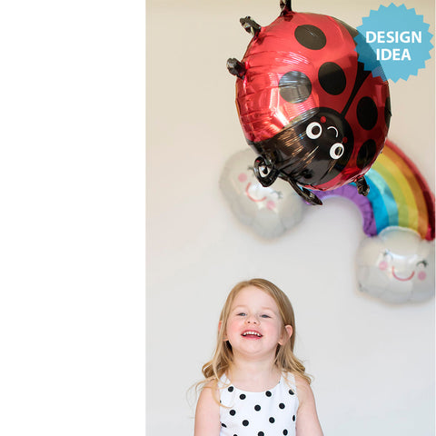 This Charming Bugs 'n' Blooms bouquet features unique GEO Blossom latex  #balloons and fun ladybug designs. What mom…