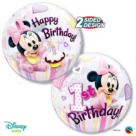 28 inch Anagram Minnie 1st Birthday Girl Foil Balloon - 34352