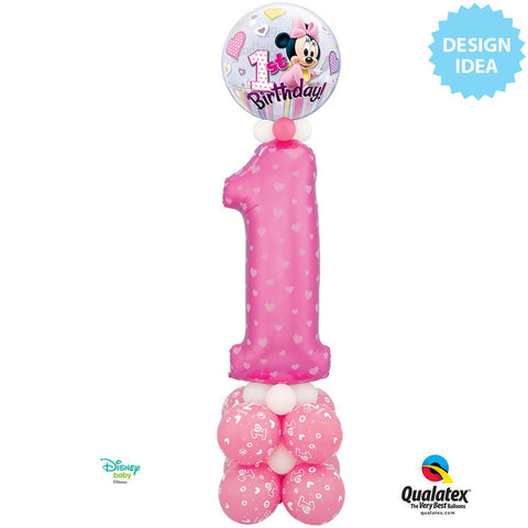 Globos Minnie Mouse 4 Sided Latex Balloons 11''/27.5cm. 6 ud pack