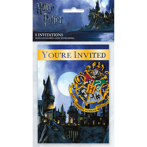 Unique Harry Potter Invitations Hogwarts Crest (8 Pk) - 59114