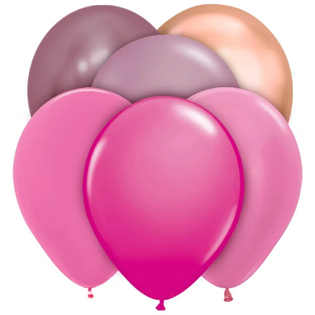 Big 22 inch Hot Pink Balloons - Pack of 12 | Hot Pink Mylar Balloons, Hot Pink Party Decorations | Metallic Pink Balloons | Magenta 4D Balloons Hot