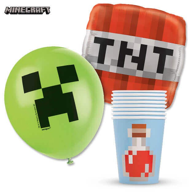 Minecraft Balloons and paper cups