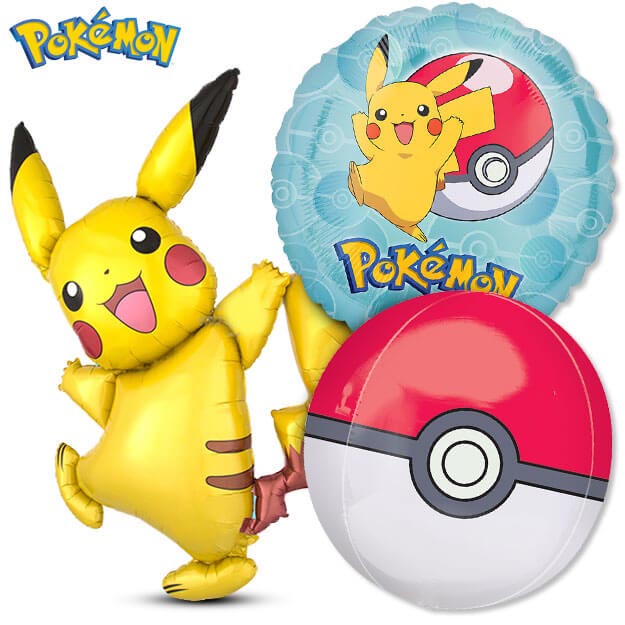 Pokemon ball and Pikachu Balloons