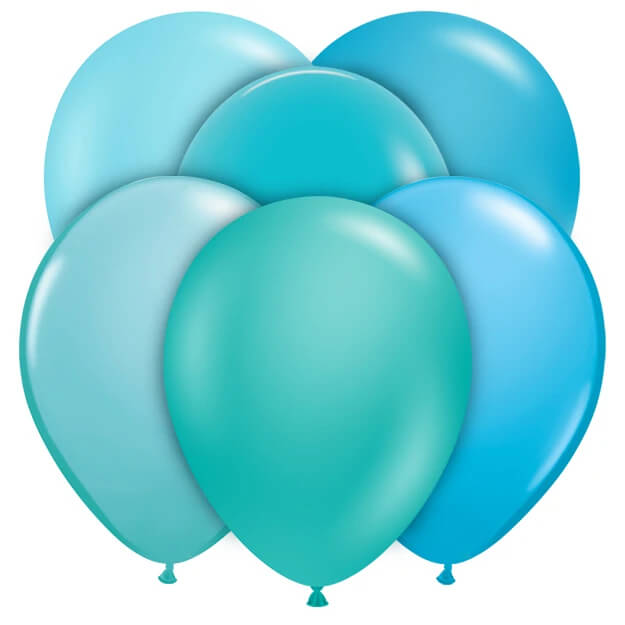 Teal & Turquoise Latex Balloons