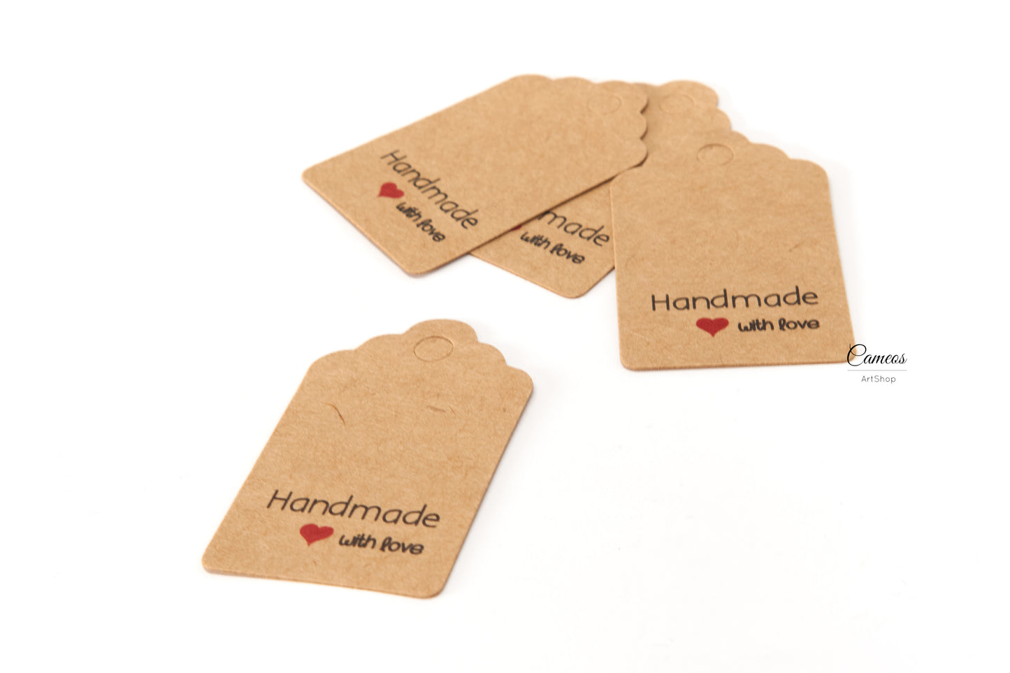 handmade with love tags