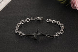 CIFBUY Cross Design Couple Bracelets Trendy Black/Rose Gold/White Color Stainless Steel Link Chain Fashion Women Men Jewelry 776