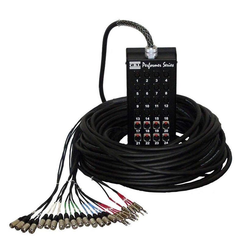 CBI 16X8 Audio Snake with Neutrik Connectors (XLR x 16, 1/4 Inch TRS x 8), 150 Foot