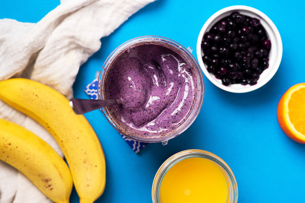 Blueberry Protein Smoothie Bowl - Suggested Presentation.