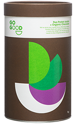 Go Good Organic Chocolate Pea Protein Powder.