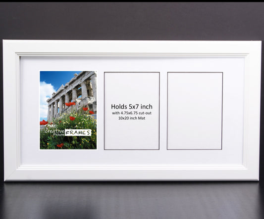 4x6-inch 2-6 Opening White Vertical Picture Frame –